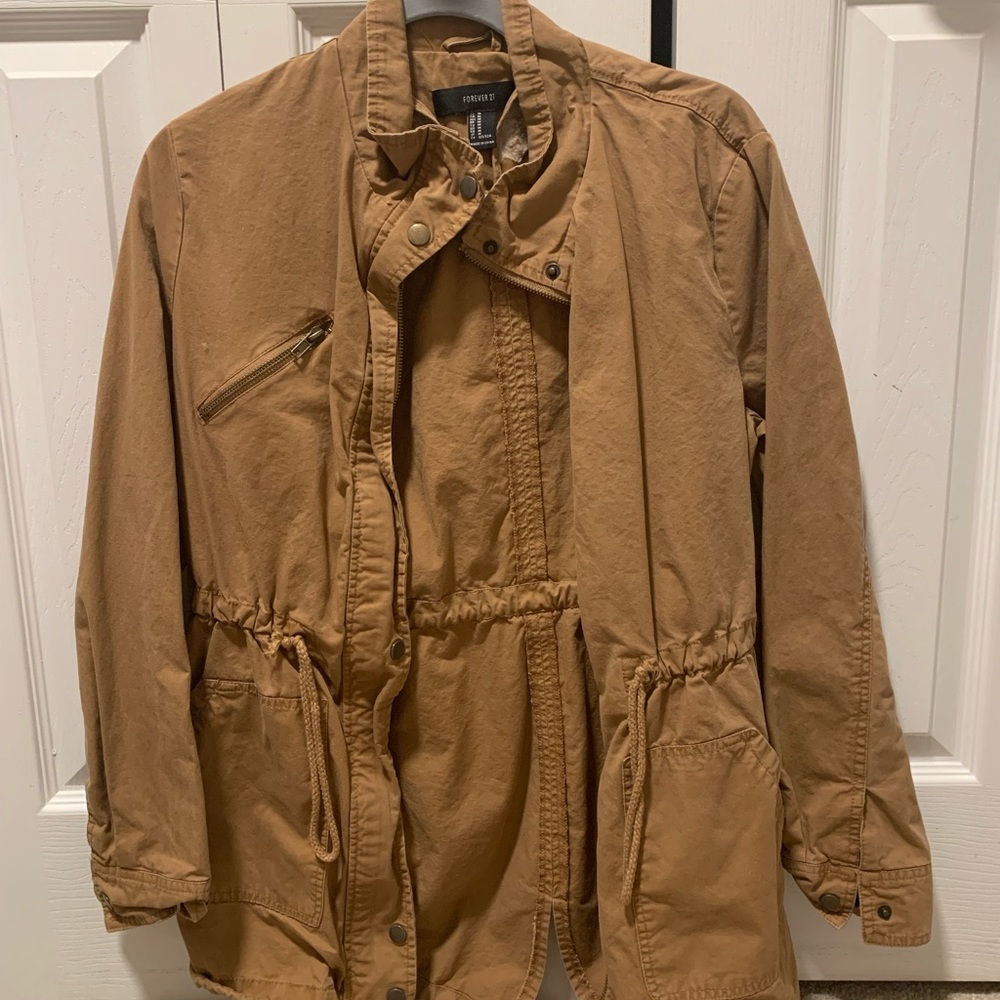 Brown Forever 21 utility jacket